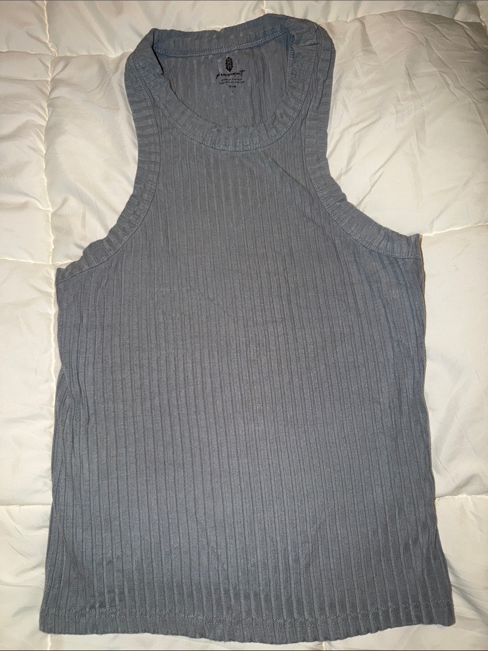 Free People Movement Womenβs Ribbed Tank - Light Gray- size M